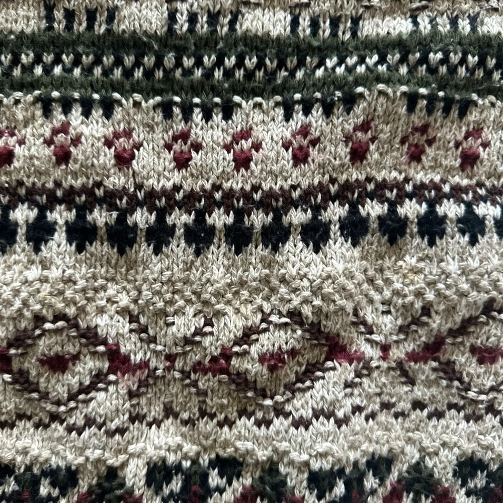 VTG Bill Blass Mens Multicolor Cotton Long Sleeve Knit Pullover Sweater‎ Large